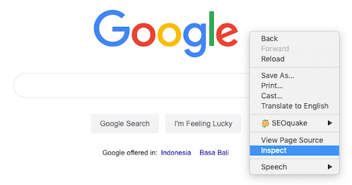 inspect Google Chrome